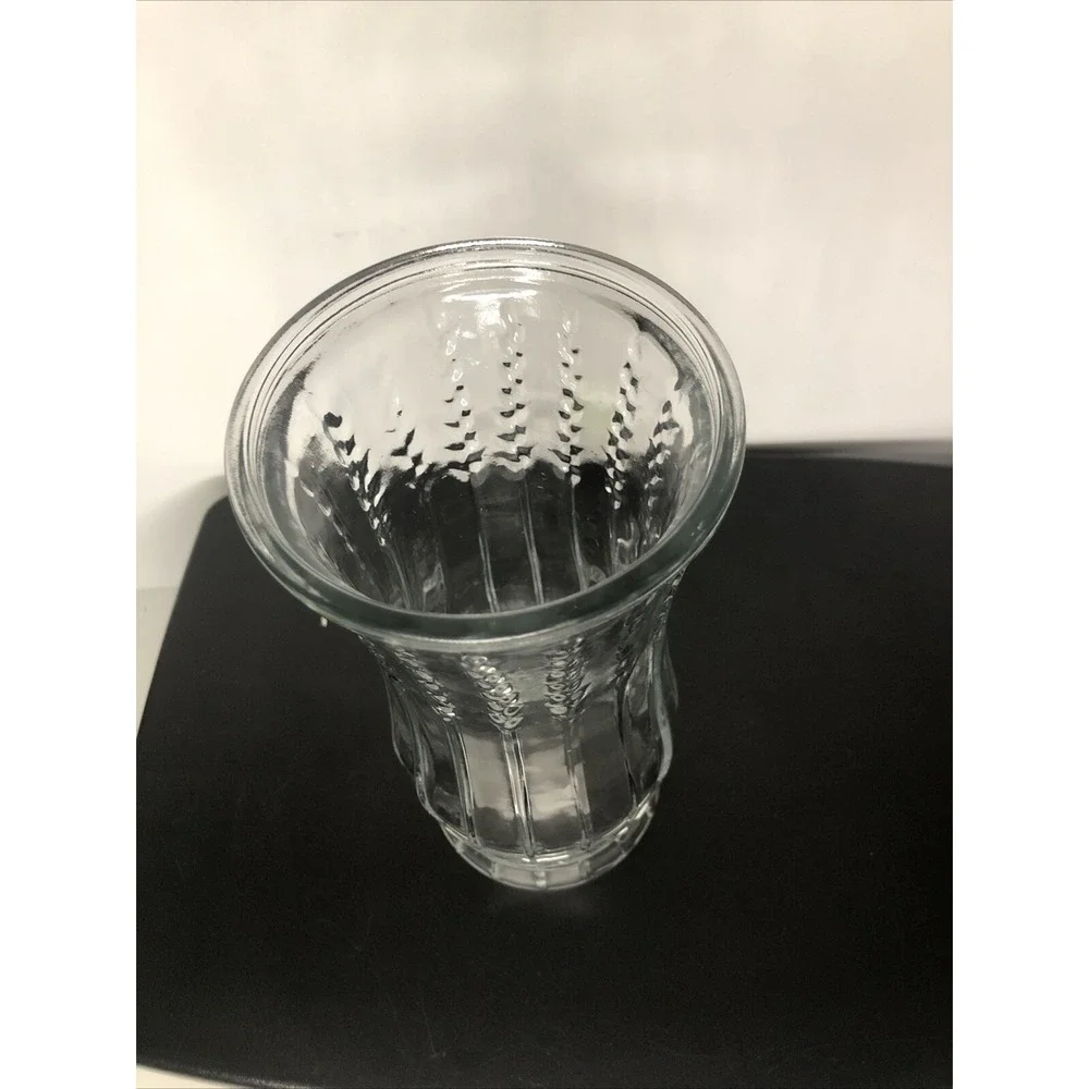 Large Clear Glass Vase, Classic‎ Design, 8.5